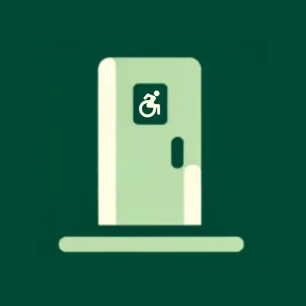 Wheelchair entrance icon